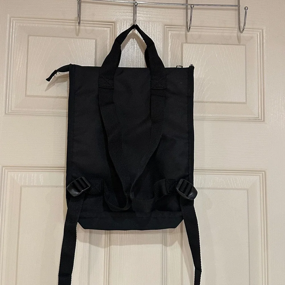 Vans x Crayola Mini Backpack Black Canvas Embroidered Butterfly Rose Bag